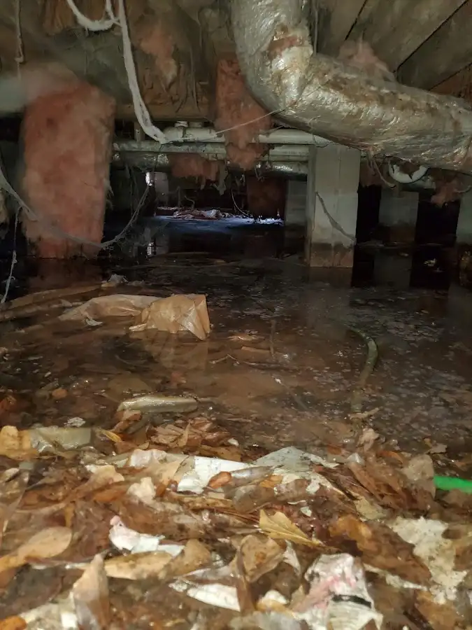 Crawl space flood assessment for Commercial Water Damage Restoration in Marysville